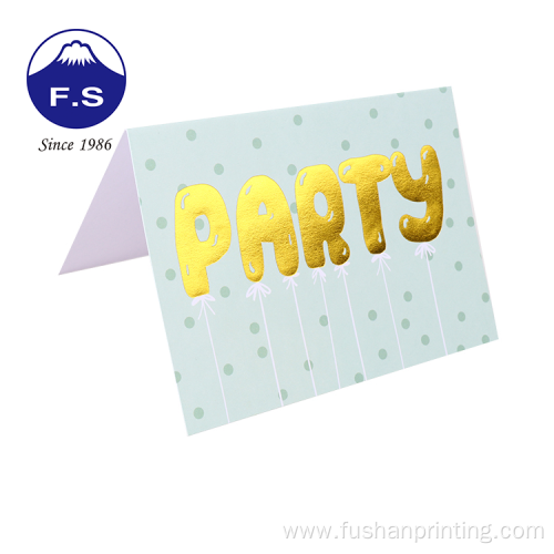 Design logo foil art paper postcards wtih envelope